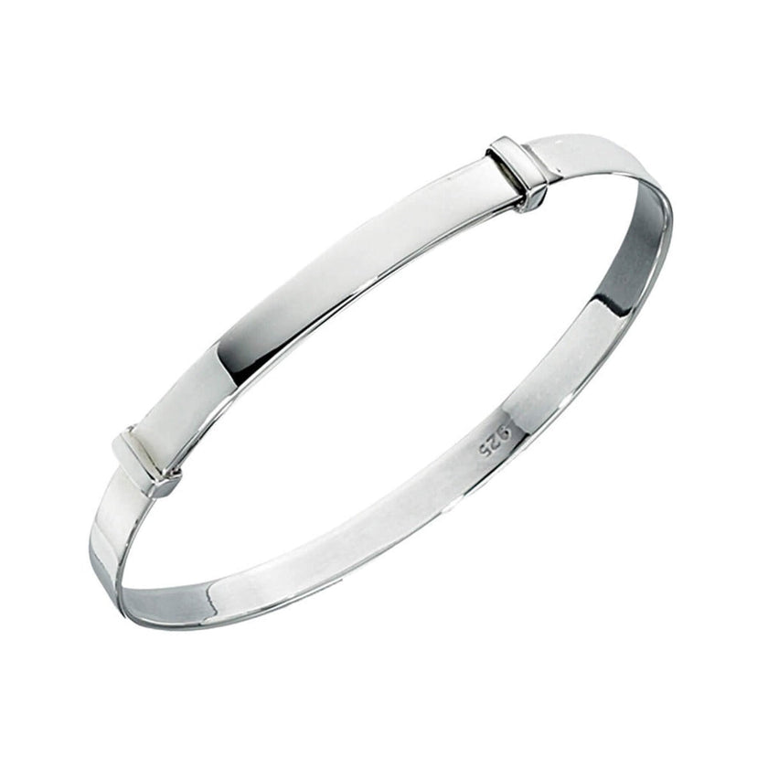 Beginnings Plain Silver Expandable Baby Bangle