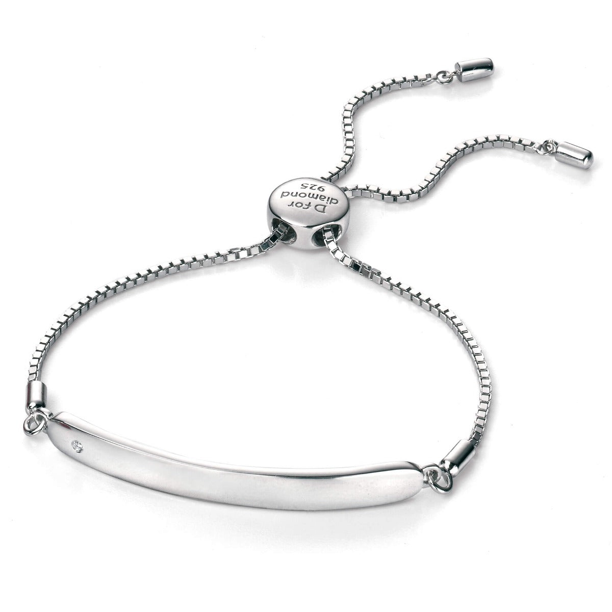 D For Diamond ID Toggle Armband mit Diamant