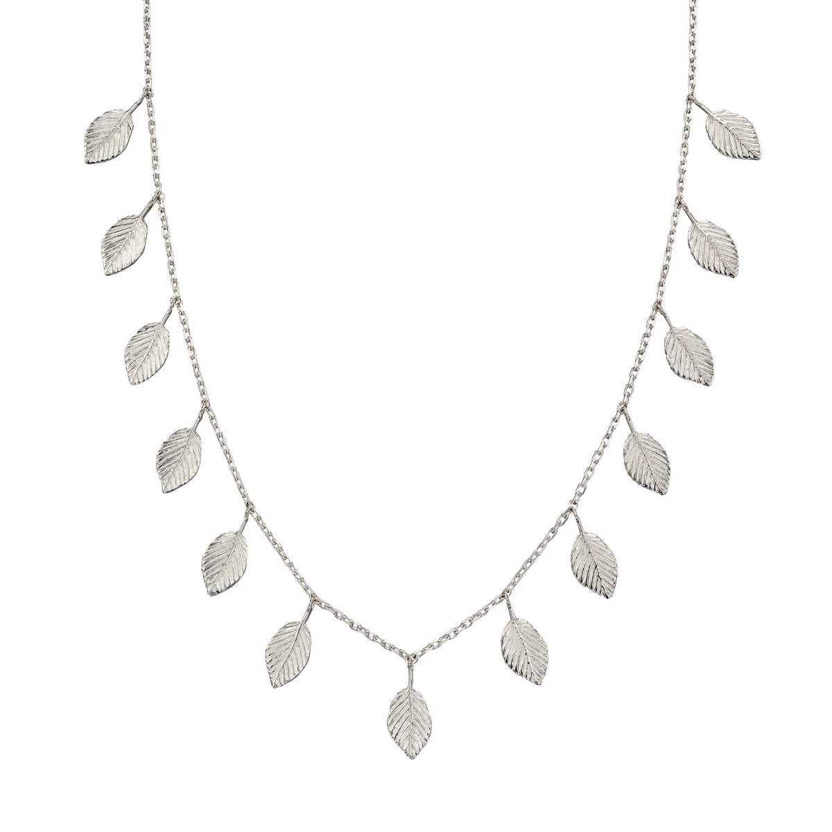 Beginnings Silver Multi Leaf Necklace