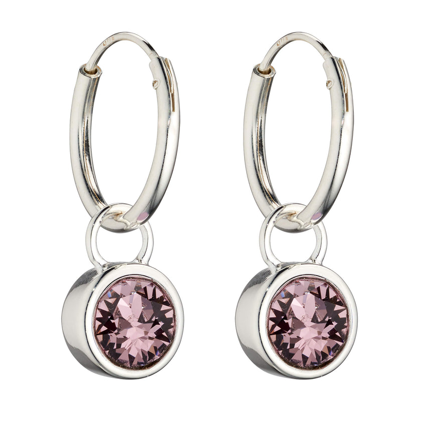 Beginnings Crystal Birthstone Hoop Earring Charms