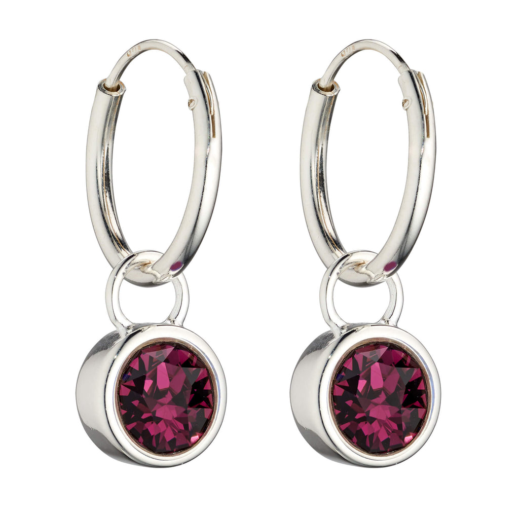 Beginnings Crystal Birthstone Hoop Earring Charms