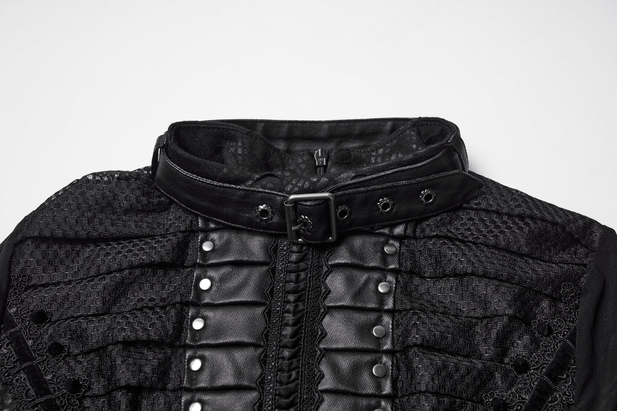 Punk Rave Seraphine Spinal Lace Panel Maxi Dress in Black