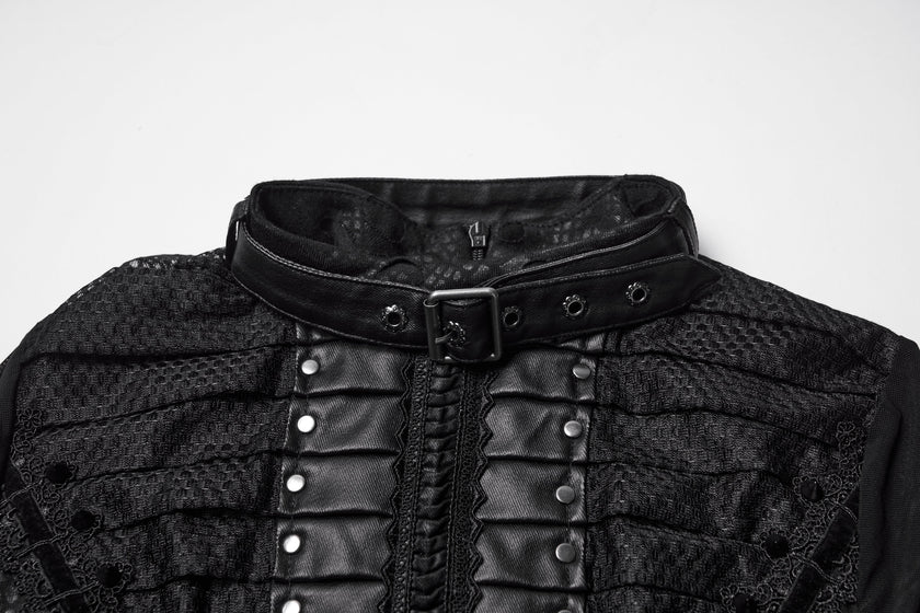 Punk Rave Seraphine Spinal Lace Panel Maxi Dress in Black