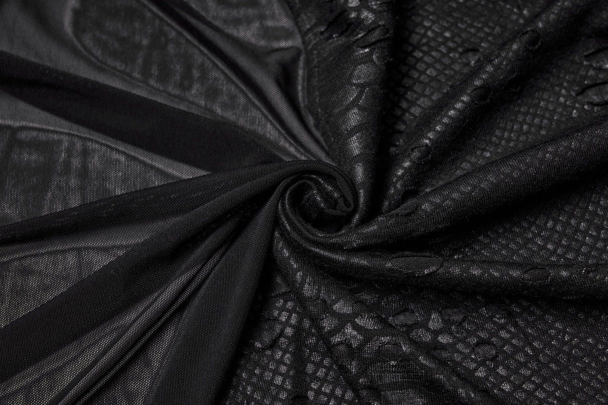 Punk Rave Seraphine Spinal Lace Panel Maxi Dress in Black