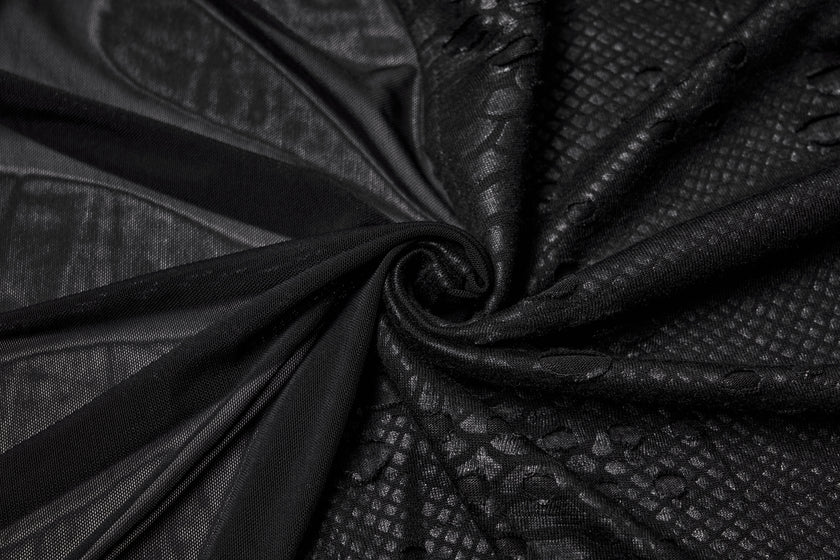 Punk Rave Seraphine Spinal Lace Panel Maxi Dress in Black