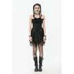 Dark in Love Mortalis Lace-Up Goth Dress in Black