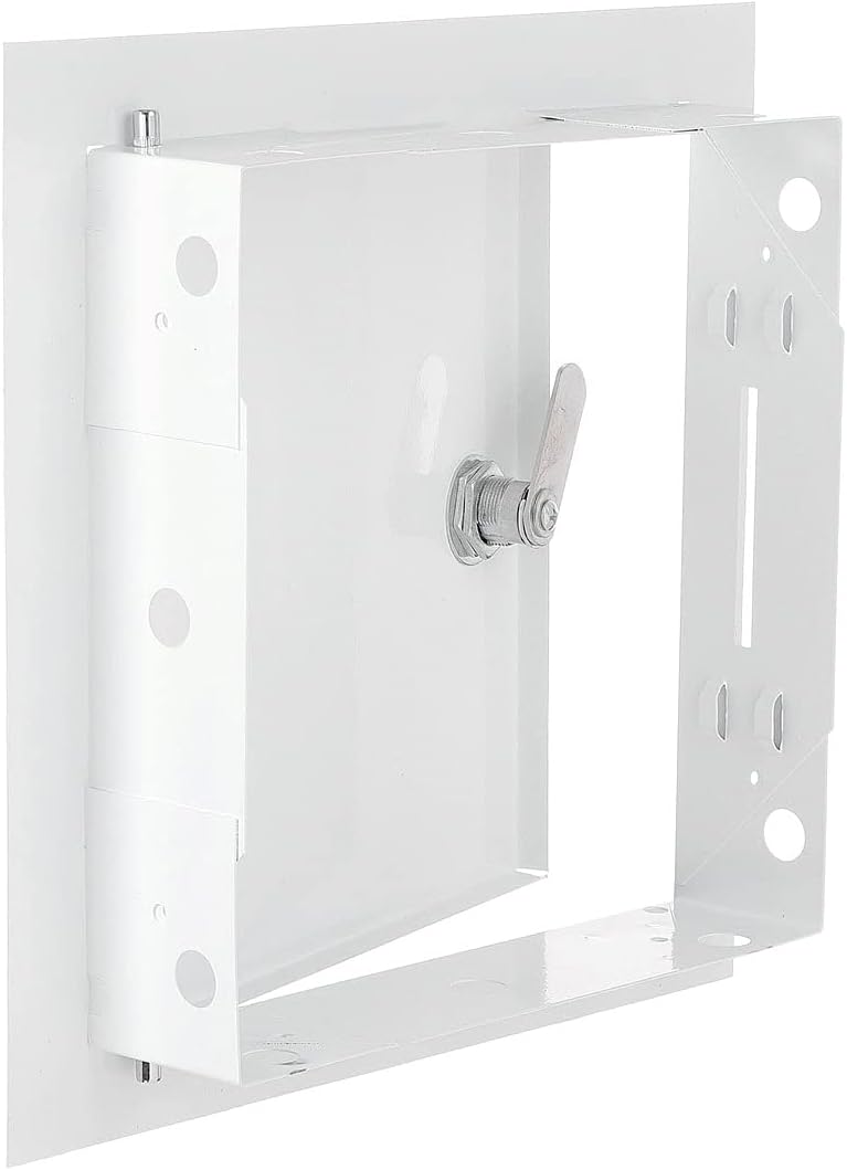 Access Panel Door Metal With Lock, White 250mm x 300mm