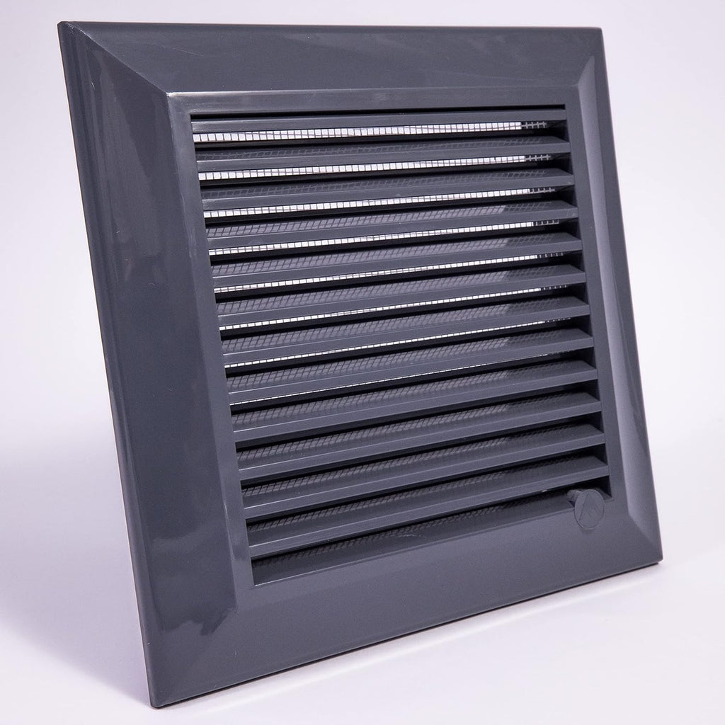 Louvre Vent Graphite Duo Smart 135G 135mm With Fly Mesh