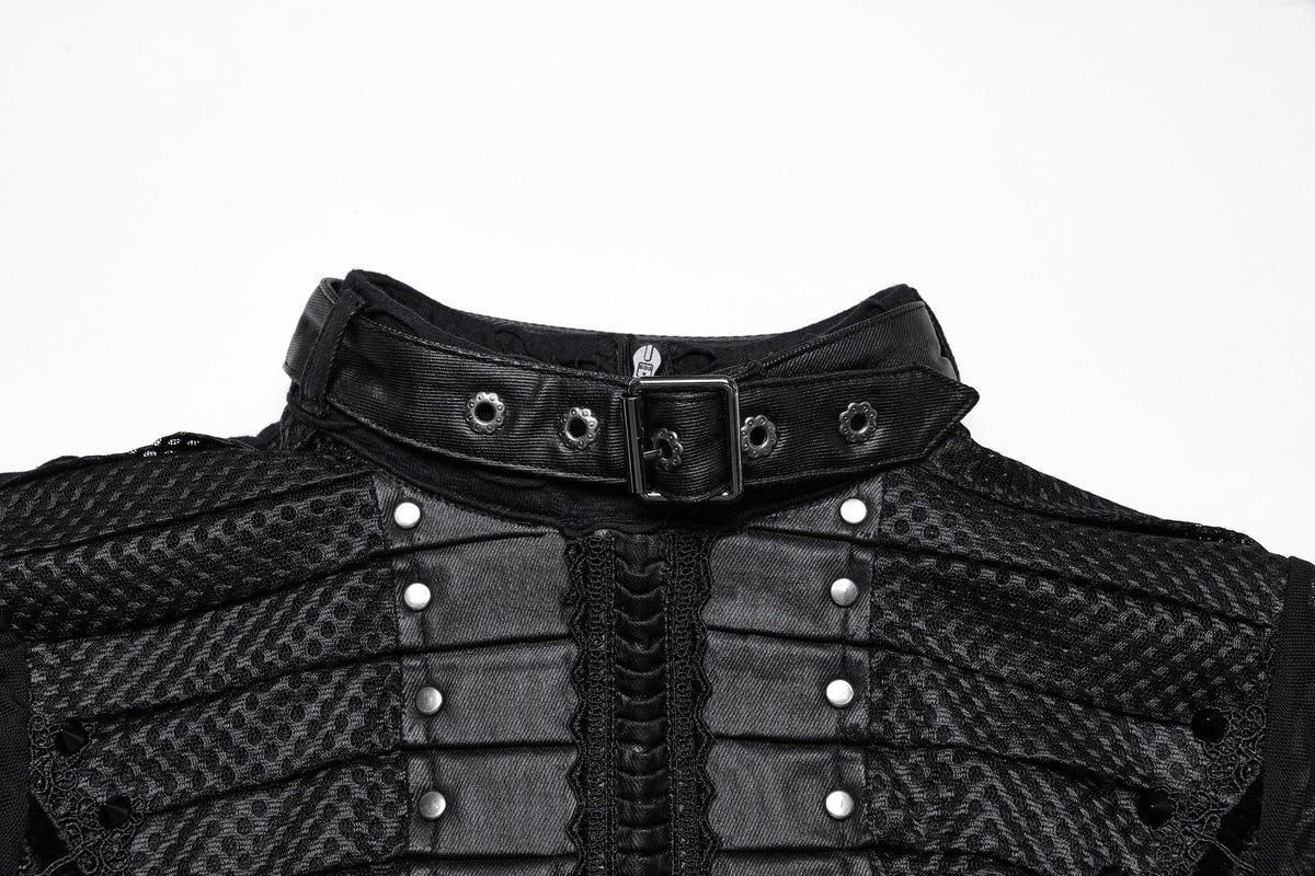 Punk Rave Seraphine Spinal Lace Panel Maxi Dress in Black