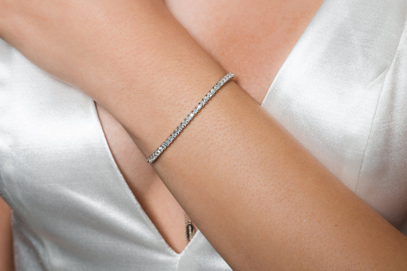 ICONIC BRIDAL VERA 2MM BRACELET SILVER ADJUSTABLE
