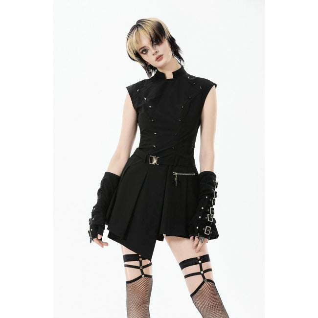 Dark in Love Cassia Buckled Pleated Dress