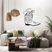Whimsical Cat in Cowboy Boot Canvas
