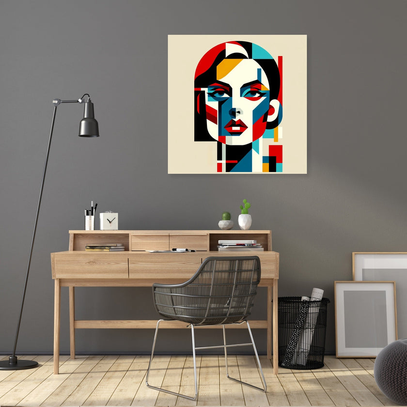 Geometric Lady Canvas