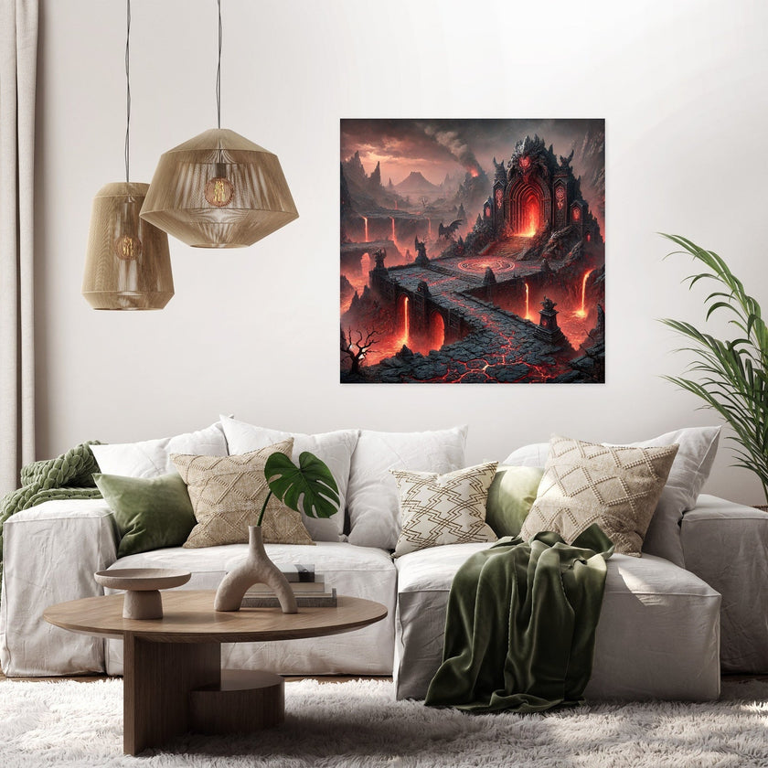 Volcanic Dragon Lair Canvas