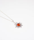 Amber Sun Charm Pendant