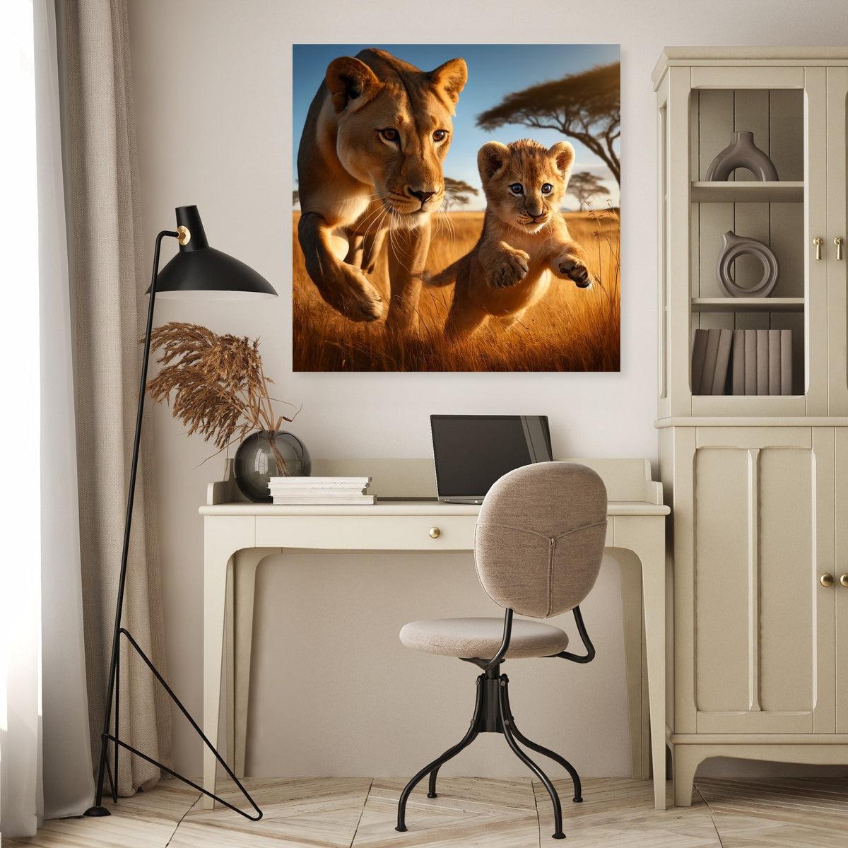 Playful Lions Canvas