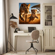 Playful Lions Canvas