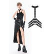 Dark in Love Punk Rib Cage Grommet Waist Cincher