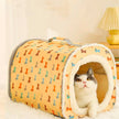 Katzenbett mit Einsturzschutz, geschlossen, abnehmbar und waschbar, warm