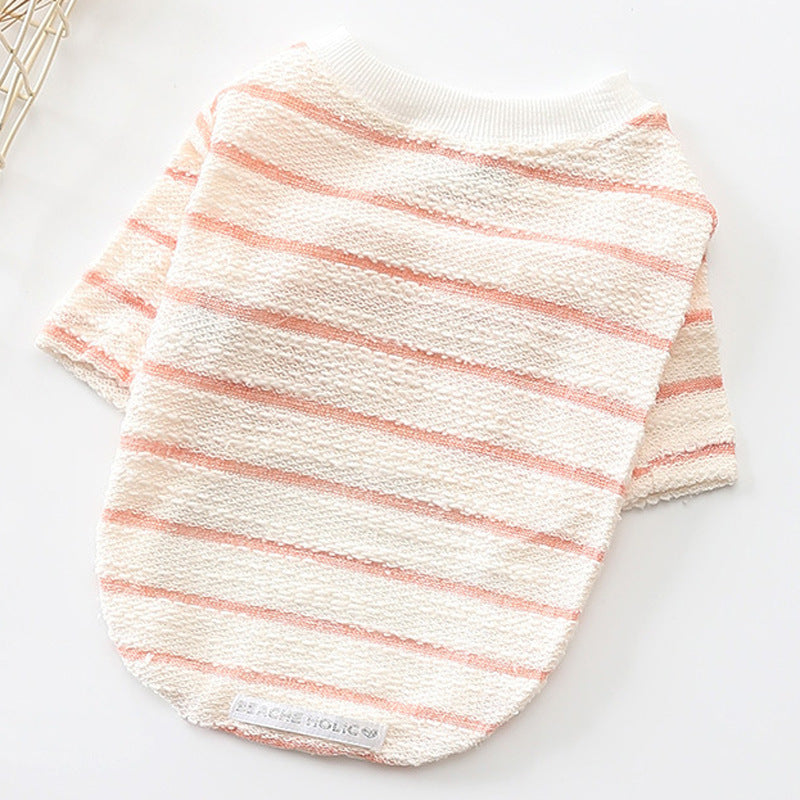 Water Ripple Towel Cotton T-shirt Dog Clothes