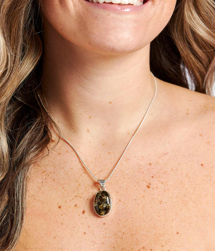 Green Ethereal Pendant Necklace