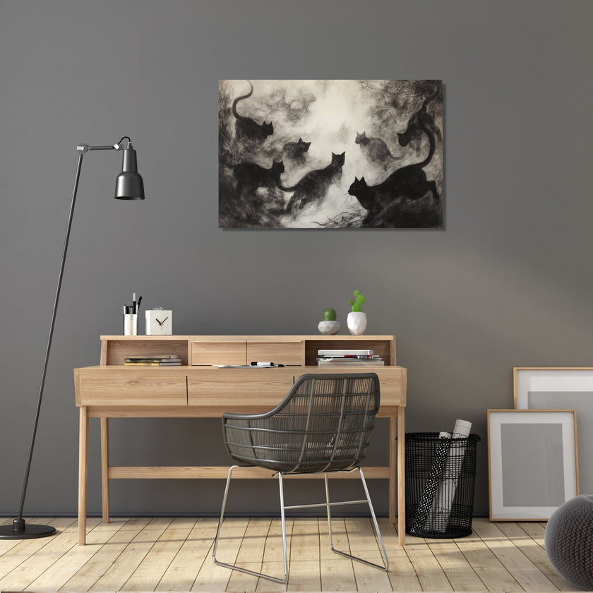 Black Cats Canvas