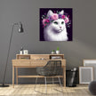 Floral Crown Cat Canvas