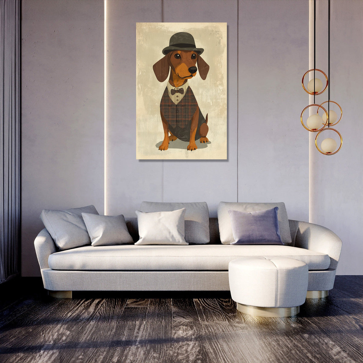 Dachshund's Dapper Canvas