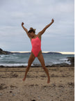 Women's One-piece Single-Strap Swimsuit Pink