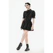 Dark in Love Viktoria Lace Ruffle Gothic Blouse in Black