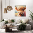 Gentle Highland Cow Gaze Canvas