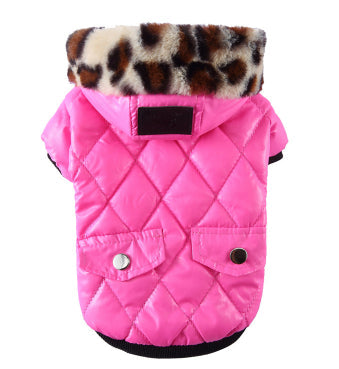 Cross-border pet supplies pet clothes dog clothes autumn and winter fur collar coat pet dog clothing