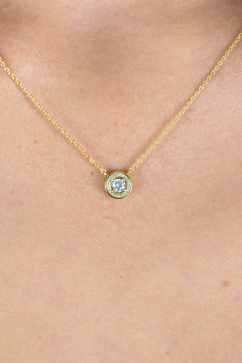 MILESTONE HALO PENDANT IN GOLD