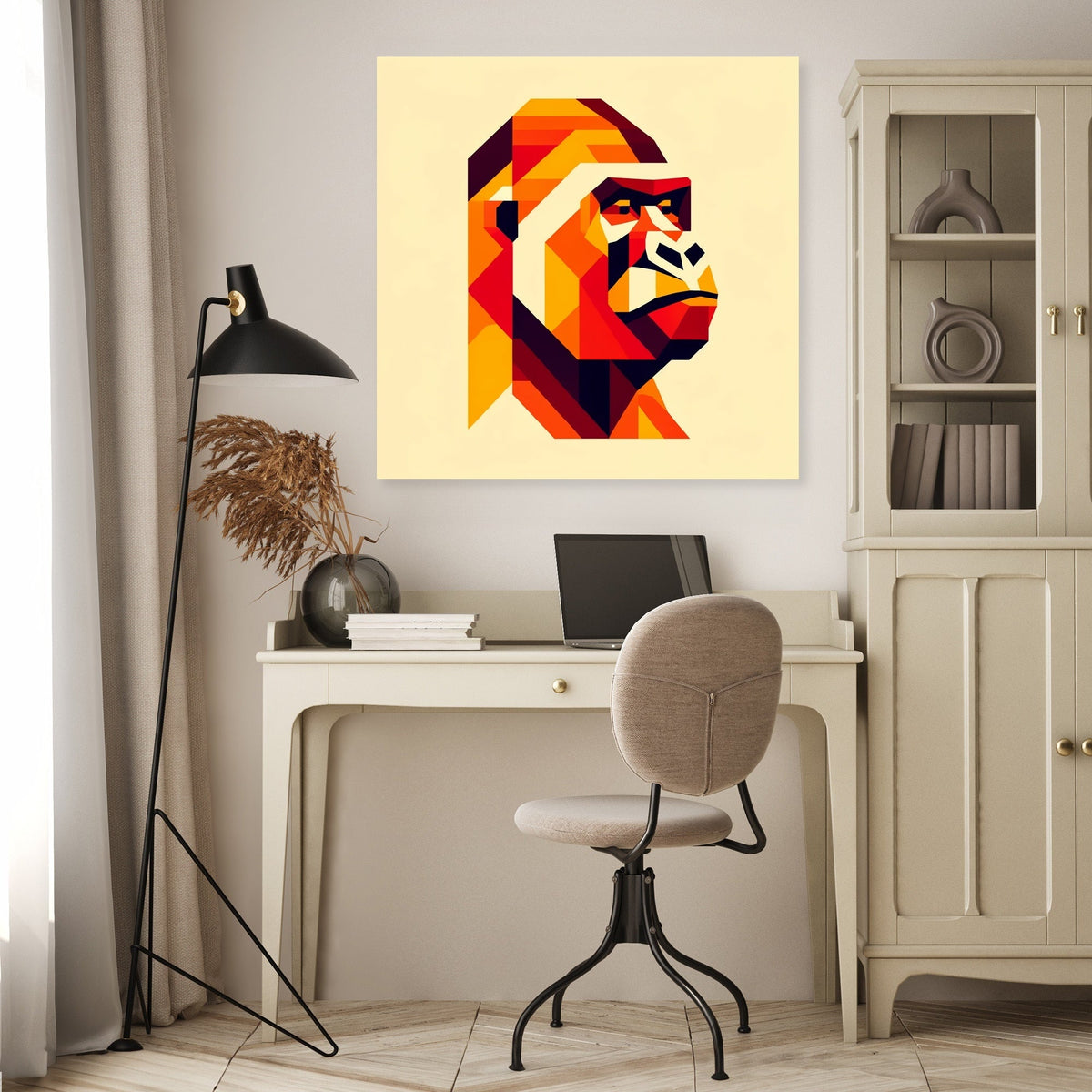 Geometric Gorilla Canvas