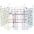 PawHut Pet Playpen Crate, with Six Panels, Door, for Indoors and Outdoors