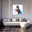 Playful Shadows Boxer at Play Canvas