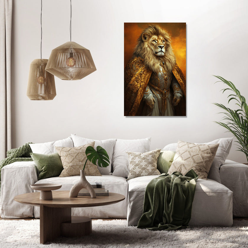 Regal Lion Sunset Canvas