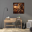 Regal Lion Majesty Sunset Canvas
