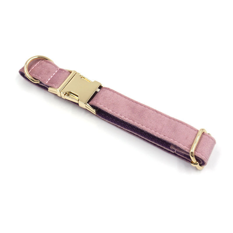Hundehalsband- und Leinen-Set „Creamy Coffee Velvet“