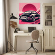 Modern Black Porsche Canvas