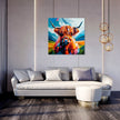 Cubist Highland Cow Essence Canvas