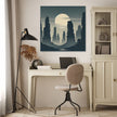 Misty Sandstone Pillars Canvas