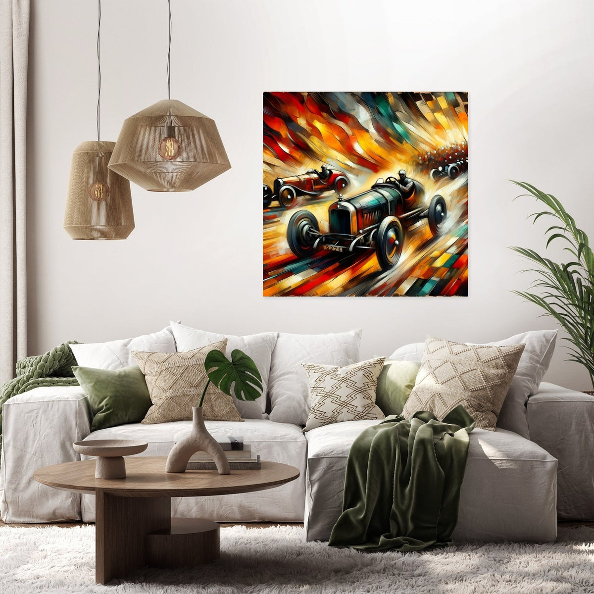 Race of Flames Canvas