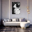 Cat Swirl Monochrome Canvas