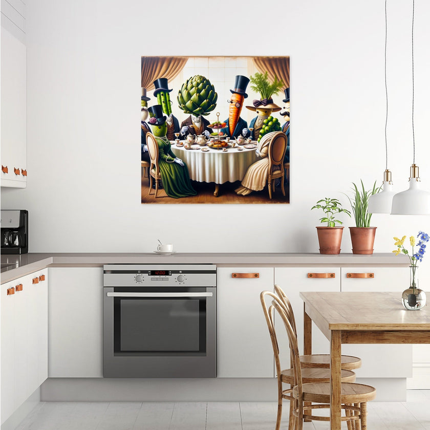 High Tea in Veggie Land Canvas