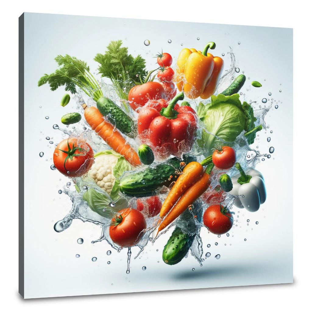 Vegetable Splash Symphony Canvas