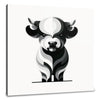 Cute Highland Silhouette Canvas