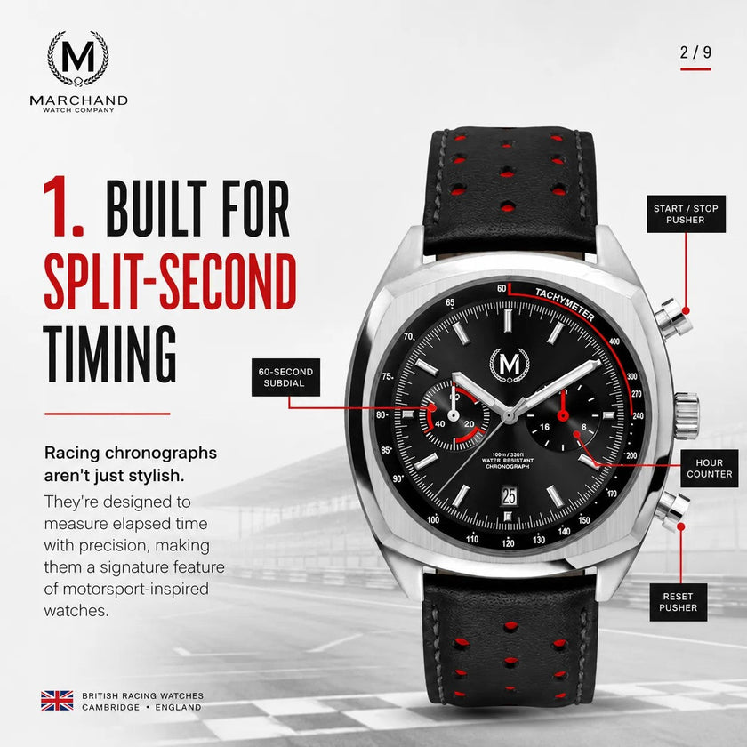 Classic Driver Chronograph, Black Strap