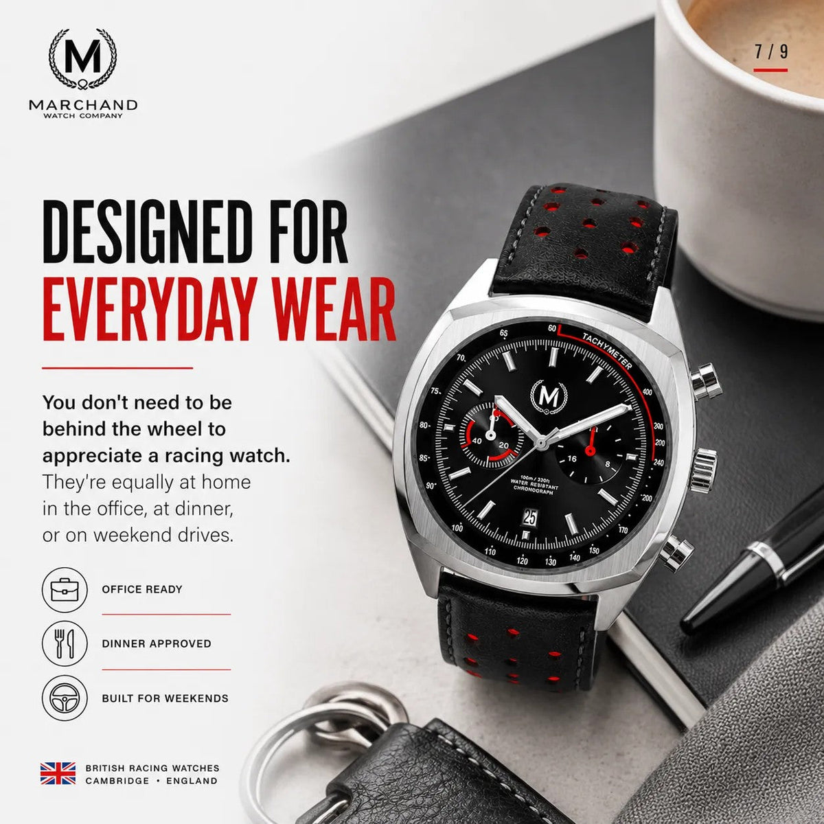 Classic Driver Chronograph, Black Strap