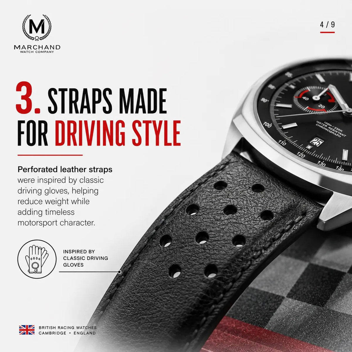 Classic Driver Chronograph, Tan Strap